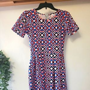 Geometric Business Casual Dress